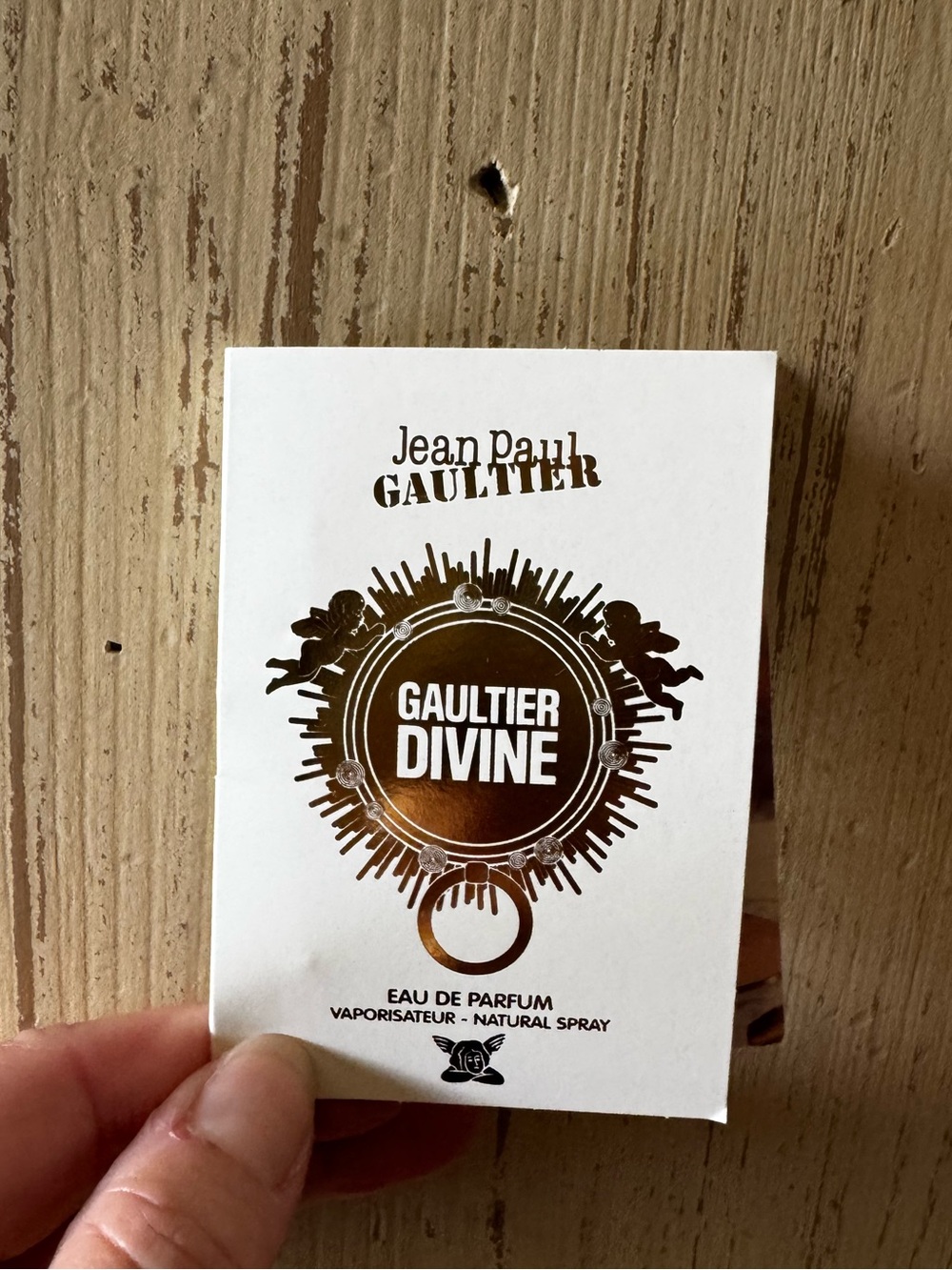 Jean Paul Gaultier Divine Sample Card - White & Gold & Purple